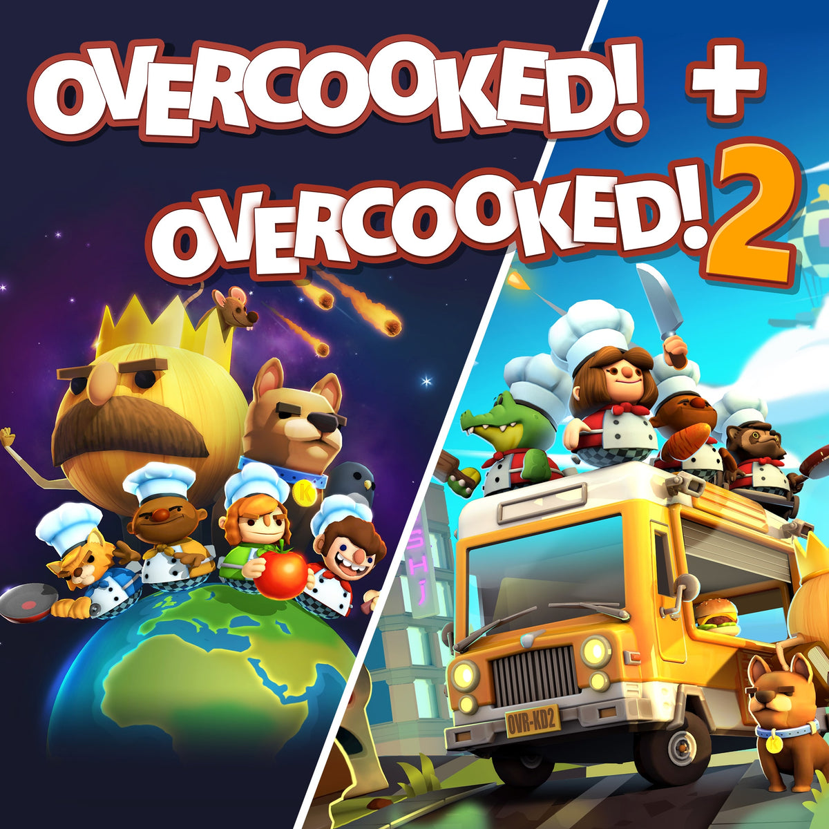 Overcooked 1 e 2 – Mídia Digital PS5